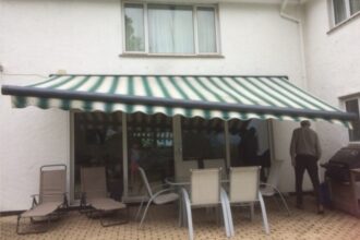 Awning Collapsed Uneven, collapsed Awning